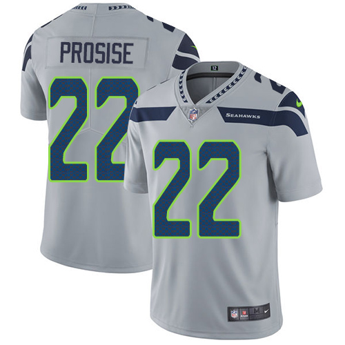 2019 Men Seattle Seahawks #22 Prosise grey Nike Vapor Untouchable Limited NFL Jersey